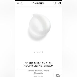 CHANEL N°1 DE CHANEL RICH REVITALIZING CREAM SAMPLE SET OF TWO 5ML